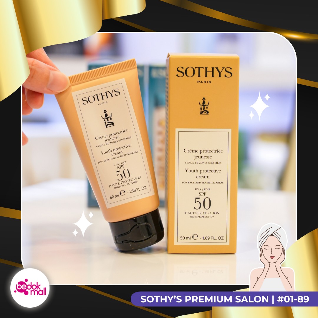 A Sothys cream jar, suggesting rich hydration and care