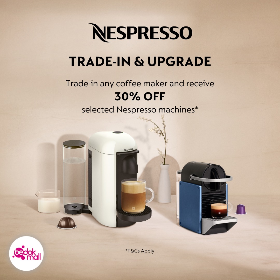 A Nespresso machine display at Bedok Mall