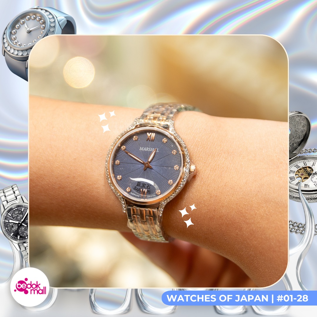 A collection of elegant wristwatches on display.