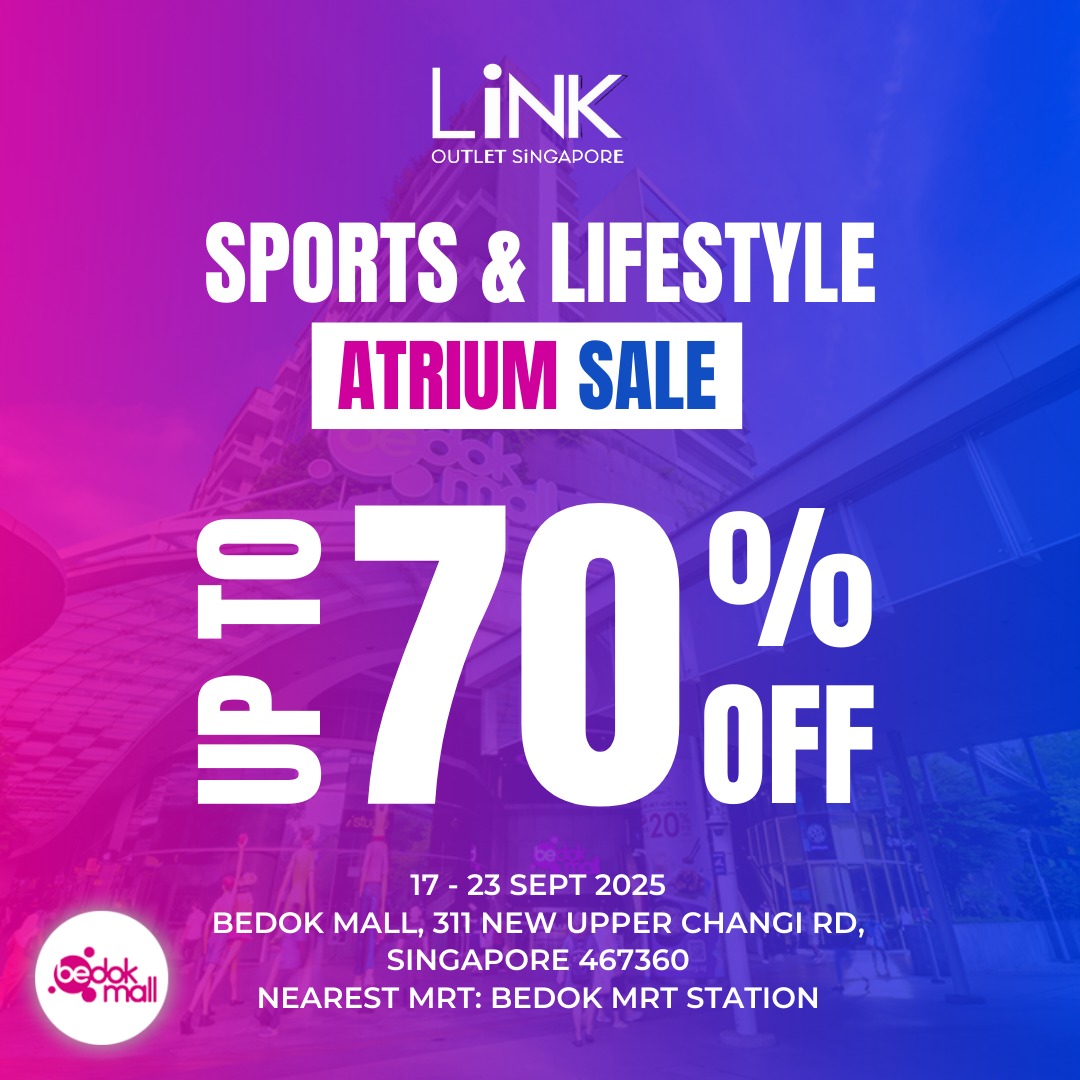 Discover incredible savings on sports and lifestyle gear at Link Outlet Singapore.