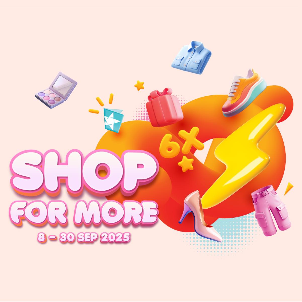 A graphic showcasing shopping rewards and incentives at Bedok Mall